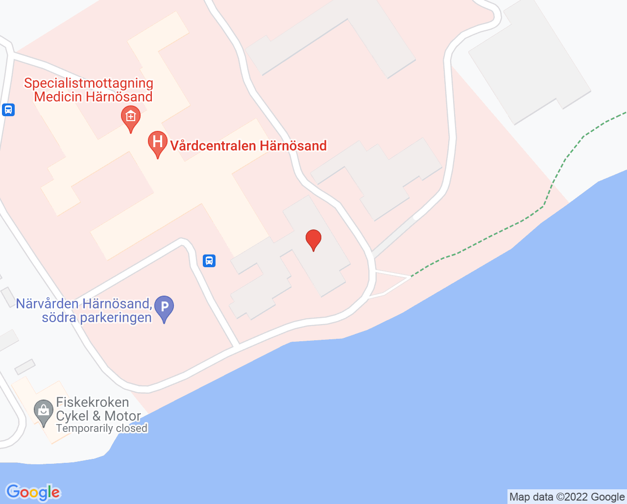 Karta till Psykiatrisk mottagning Härnösand
