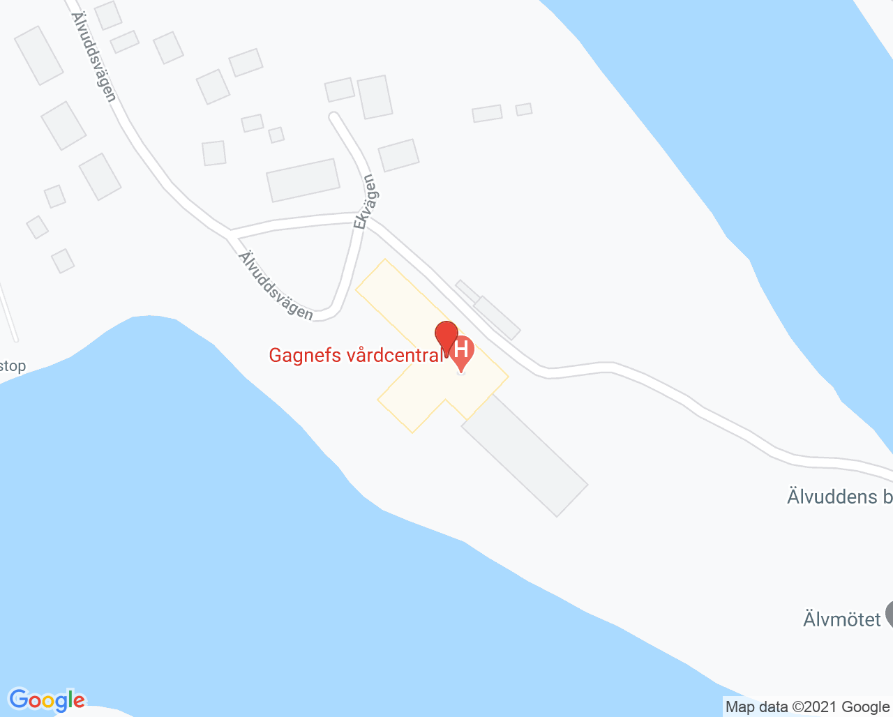 Karta till Psykiatrimottagning Gagnef