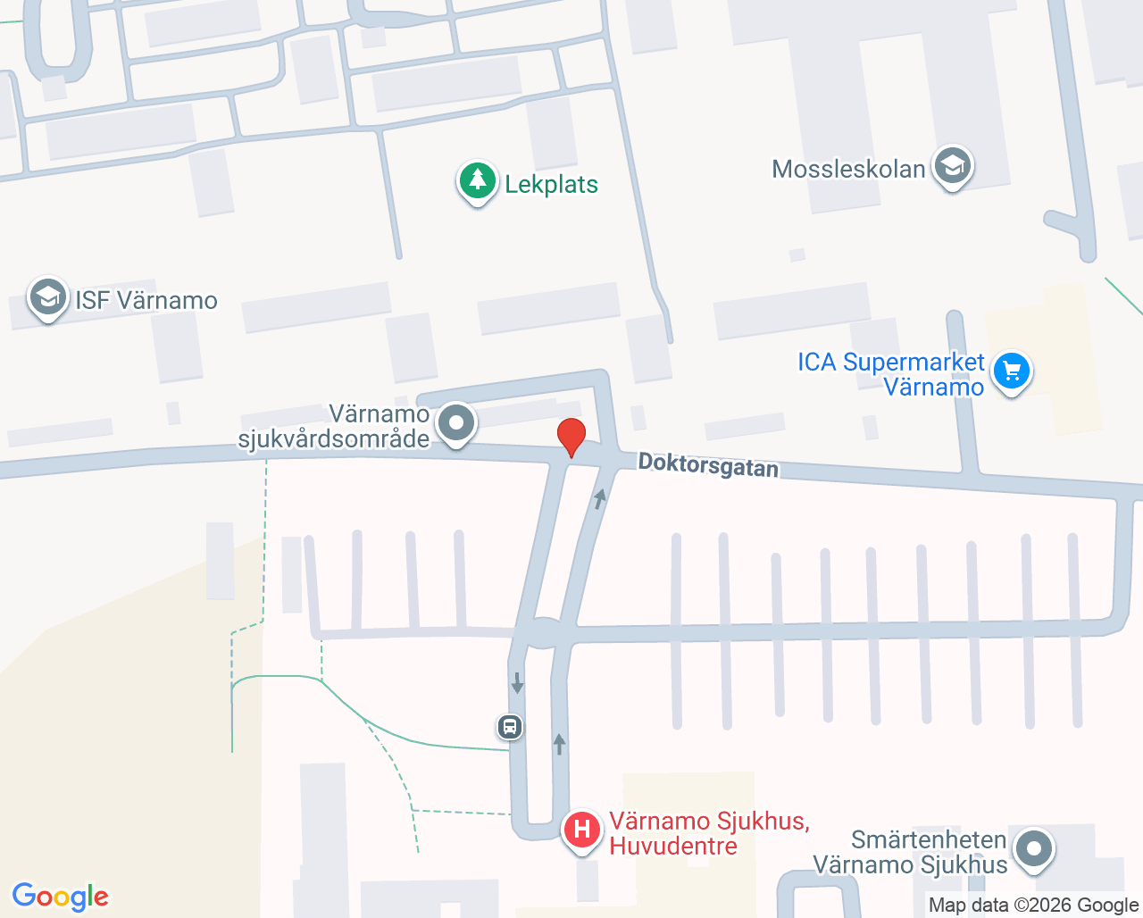 Karta till Mammografi Värnamo sjukhus