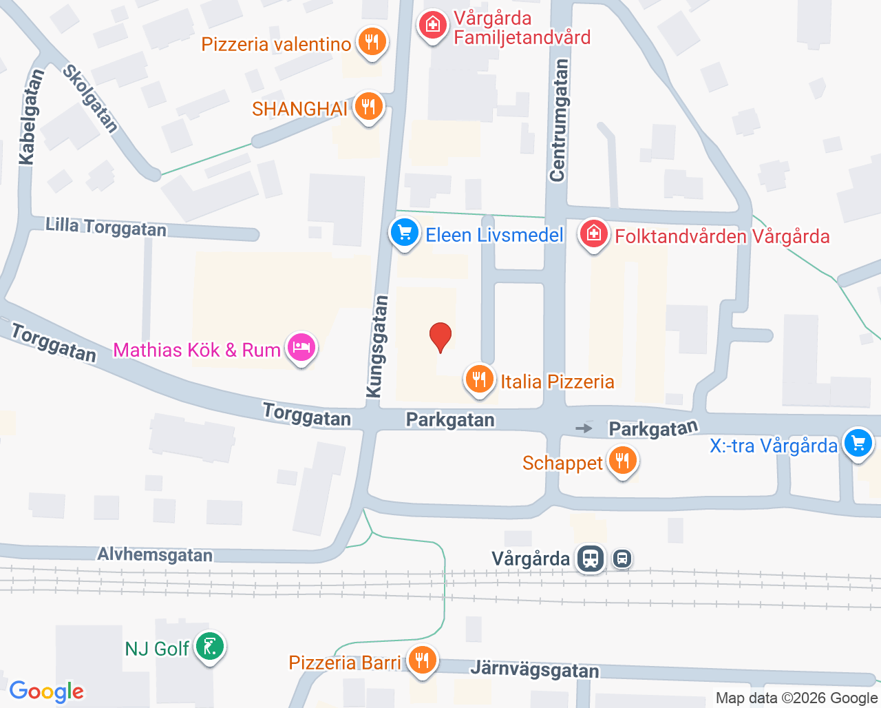 Karta till Vårgårda Rehab, Vårgårda