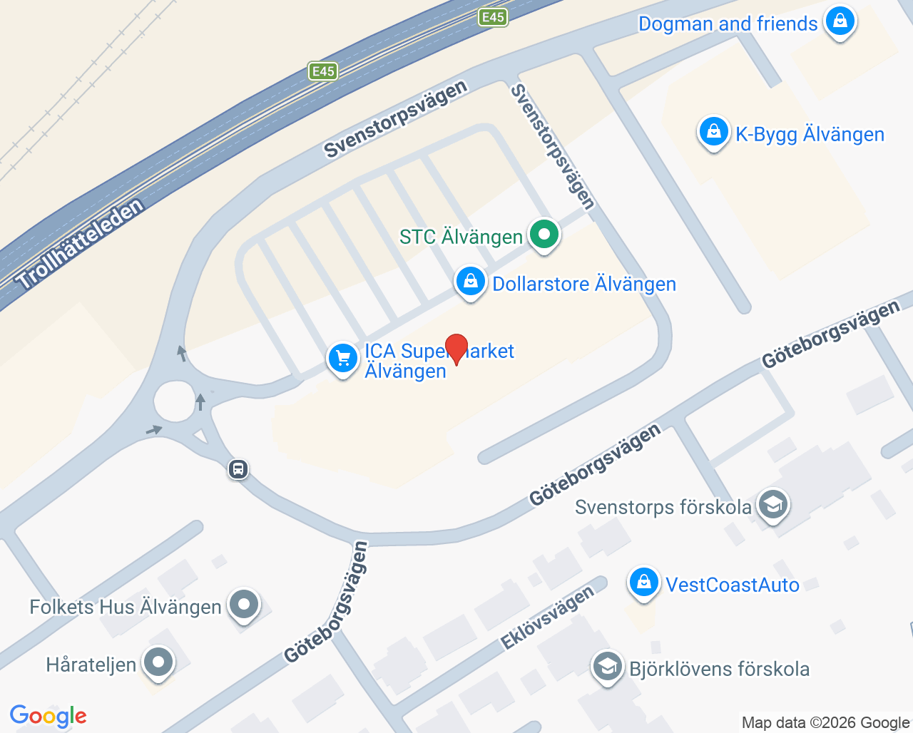 Karta till Älvängens Läkarhus