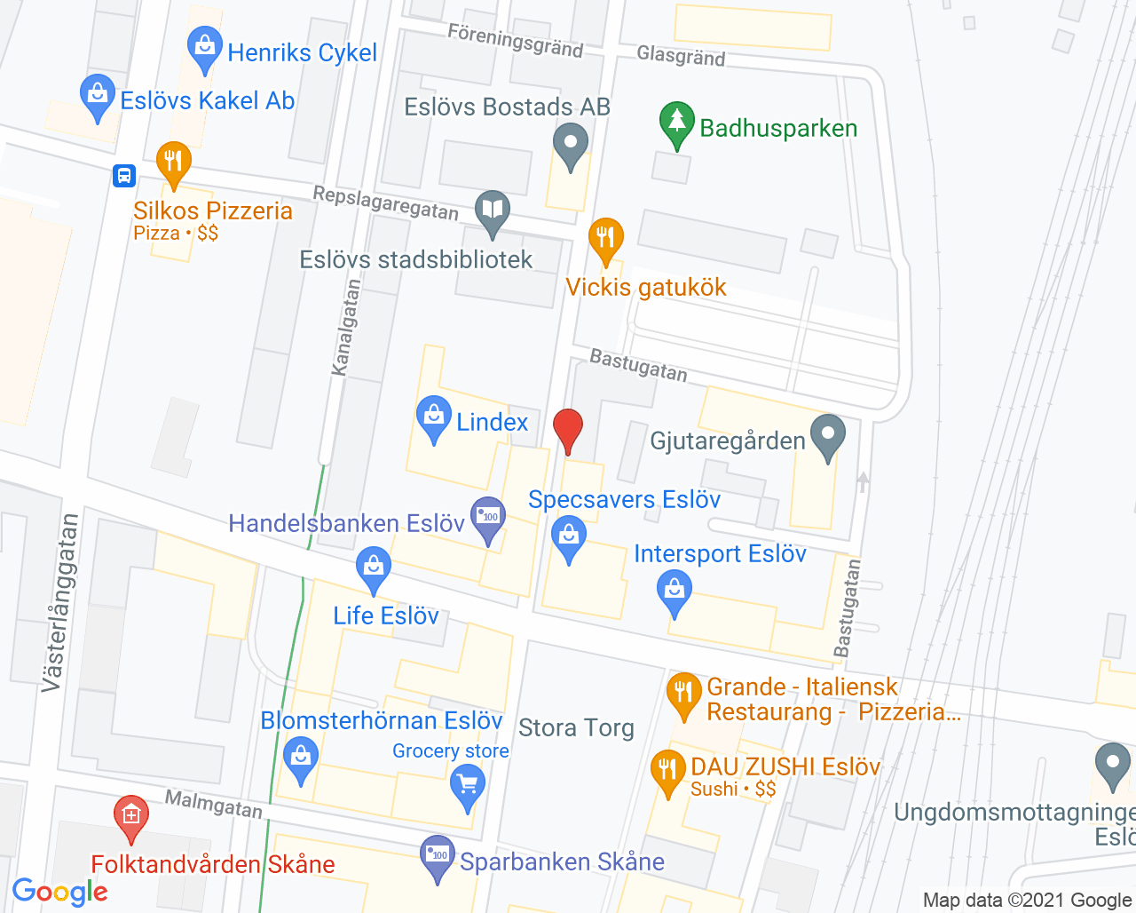 Karta till Optimal Dental i Eslöv, Eslöv