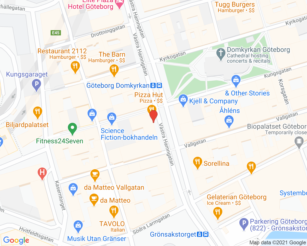 Karta till Tandläkare Hans Narkander, Göteborg