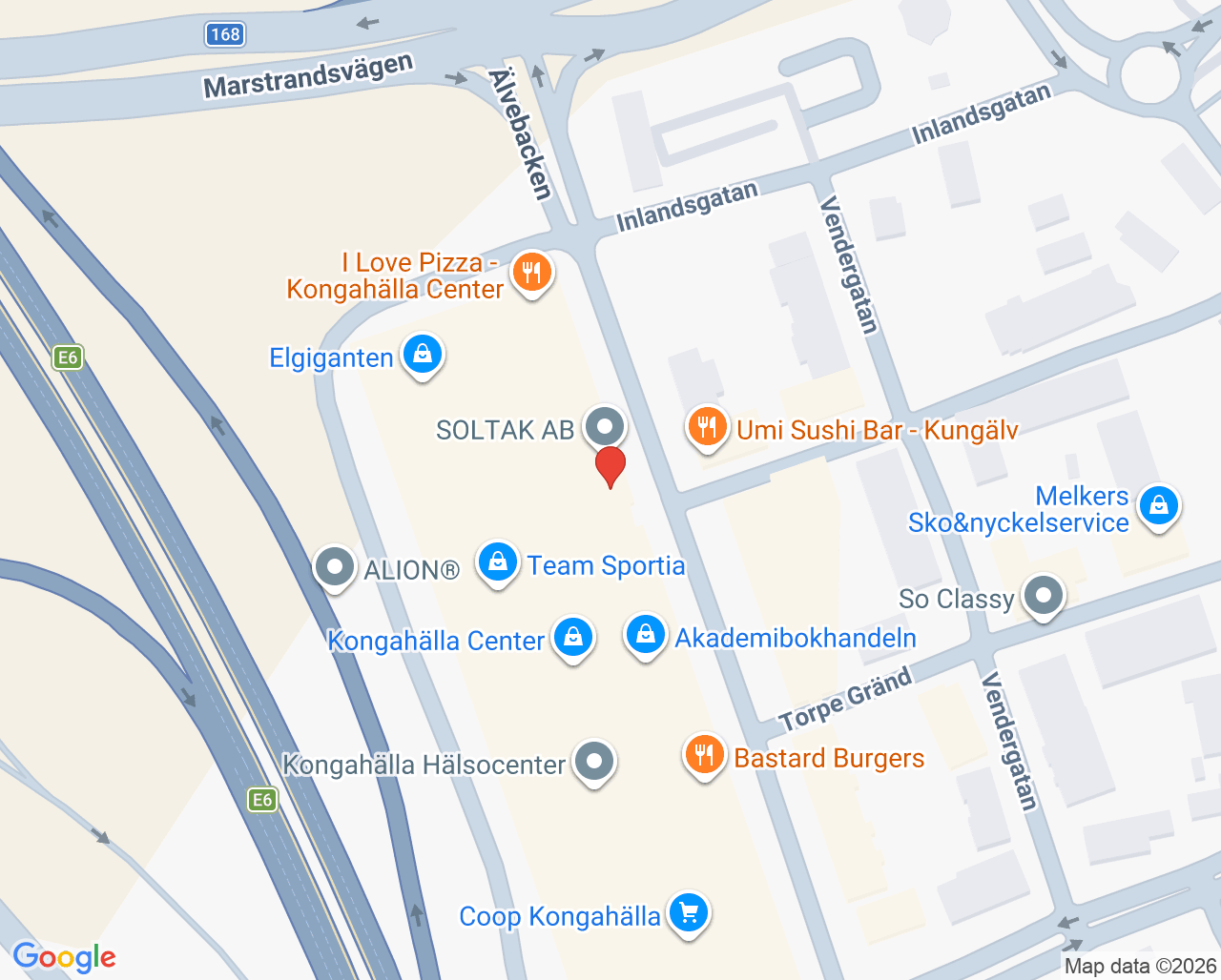 Karta till Synsam Kungälv