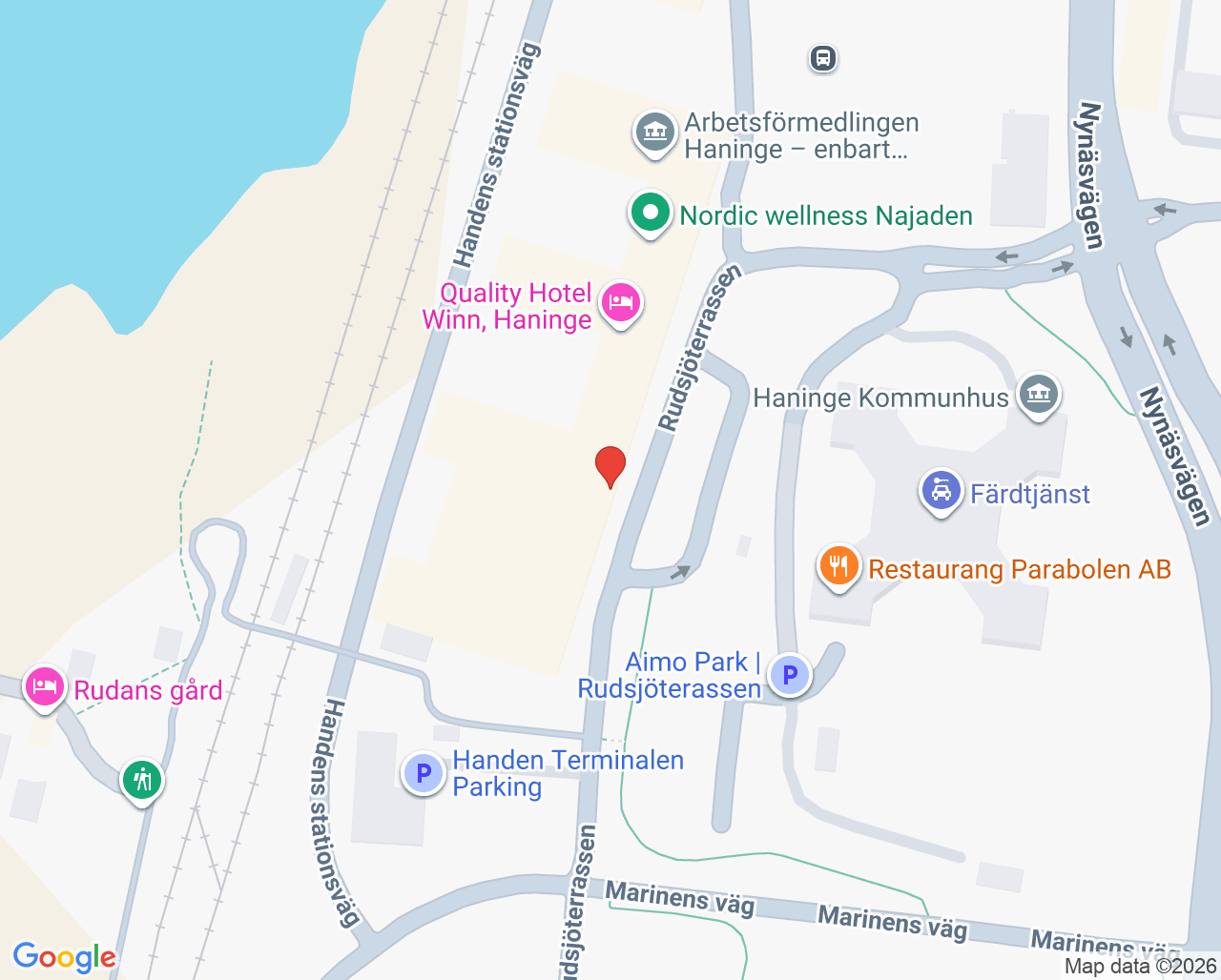 Karta till WeMind Psykiatri Haninge