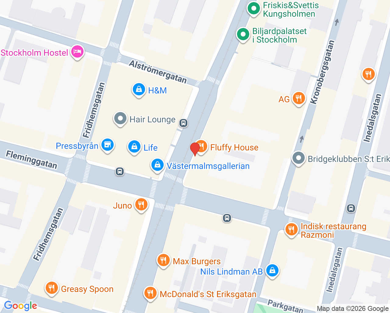 Karta till BB Stockholm Family Kungsholmen
