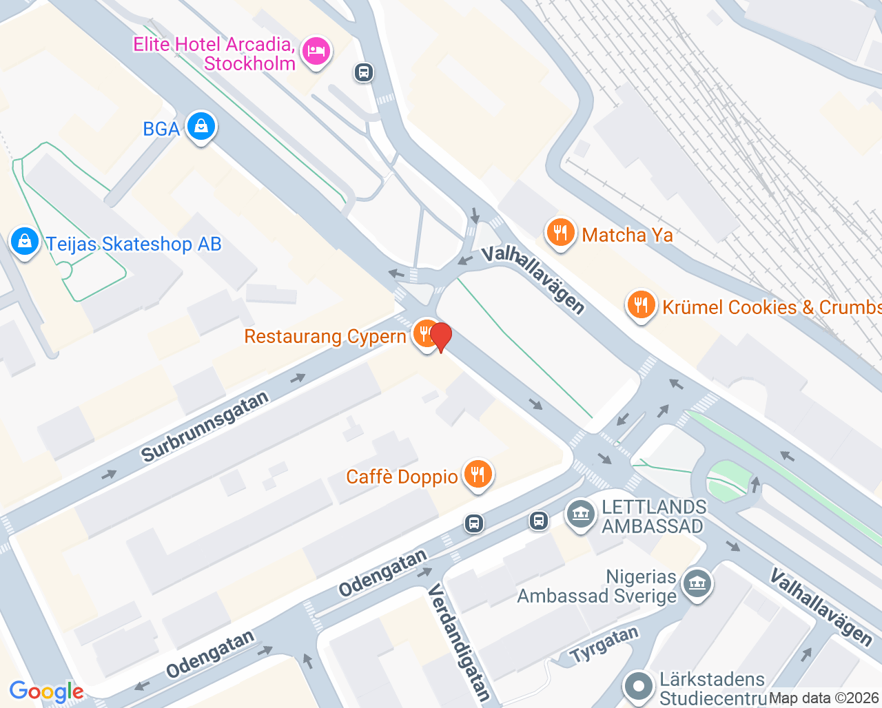 Karta till Tandläkare Eva Neumüller, Östermalm