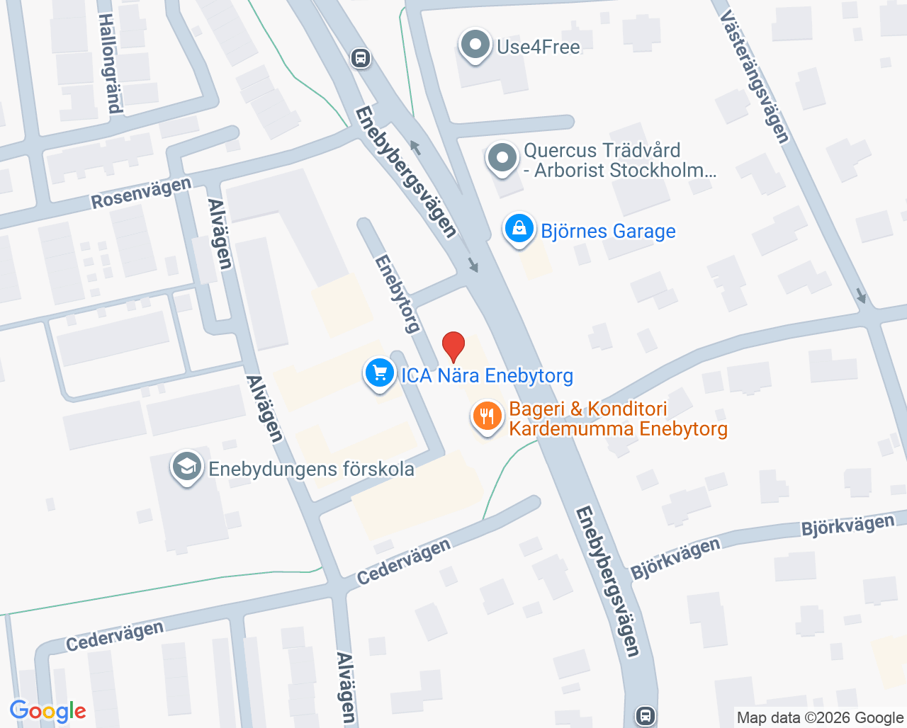 Karta till Vital Enebyberg