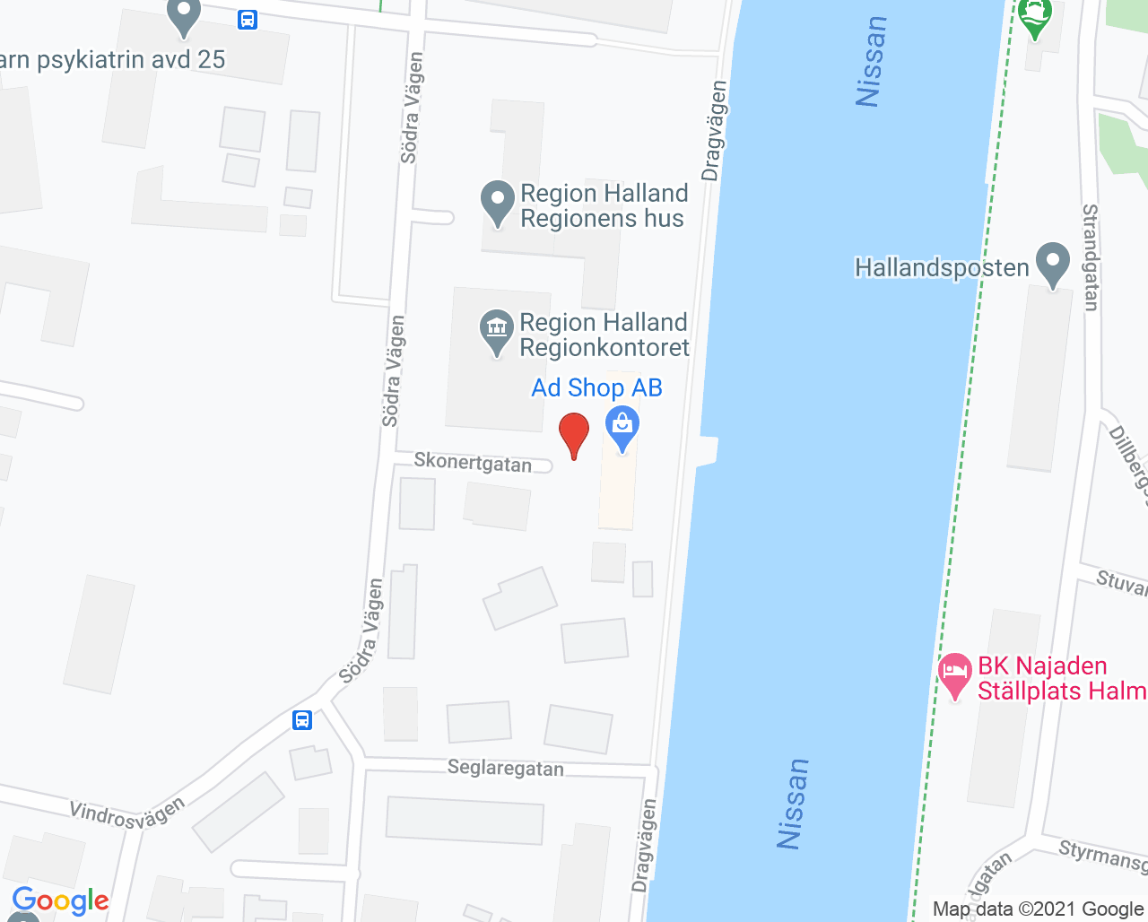 Karta till Kulturutveckling, Halmstad