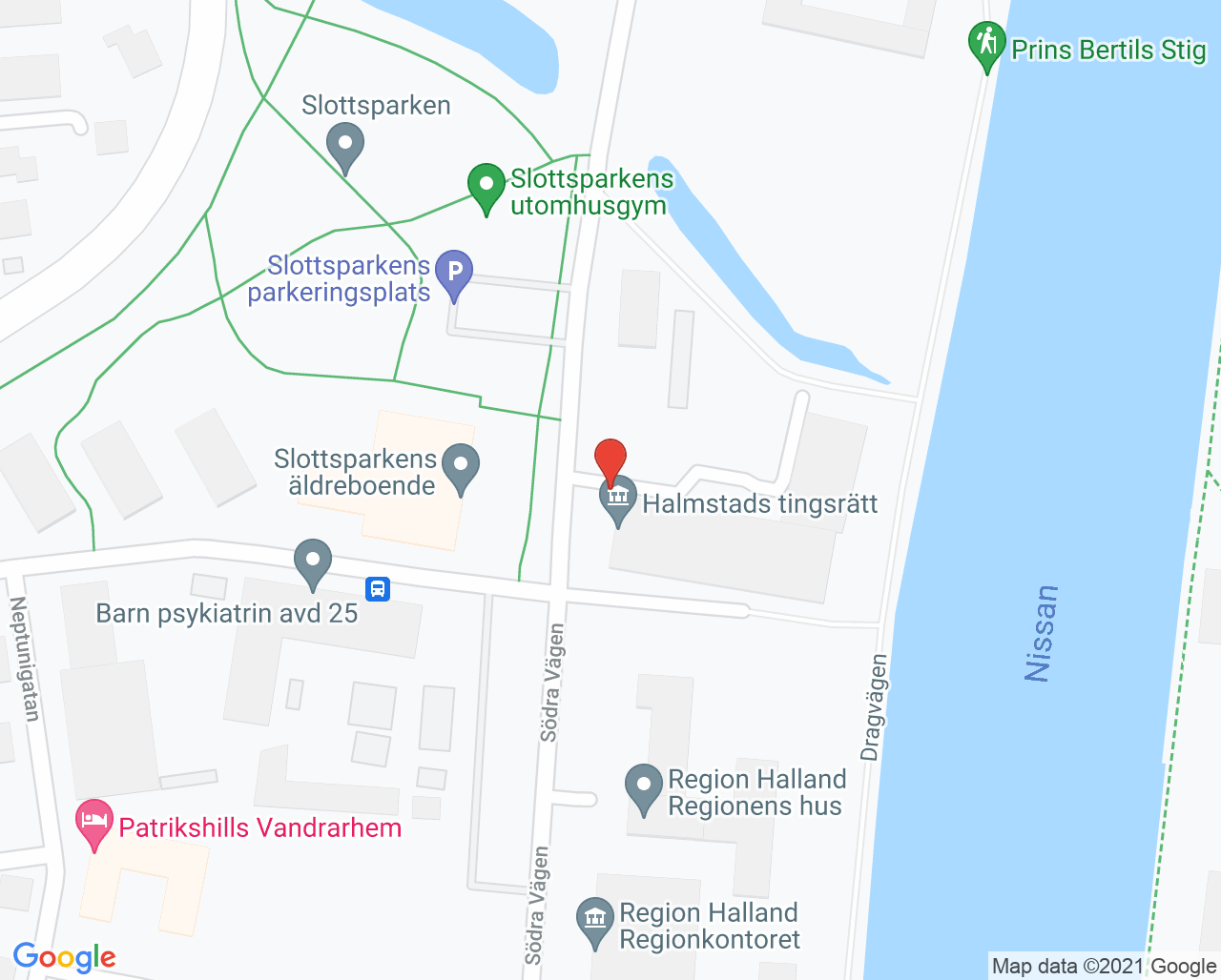 Karta till Förvaltningsledning, Halmstad