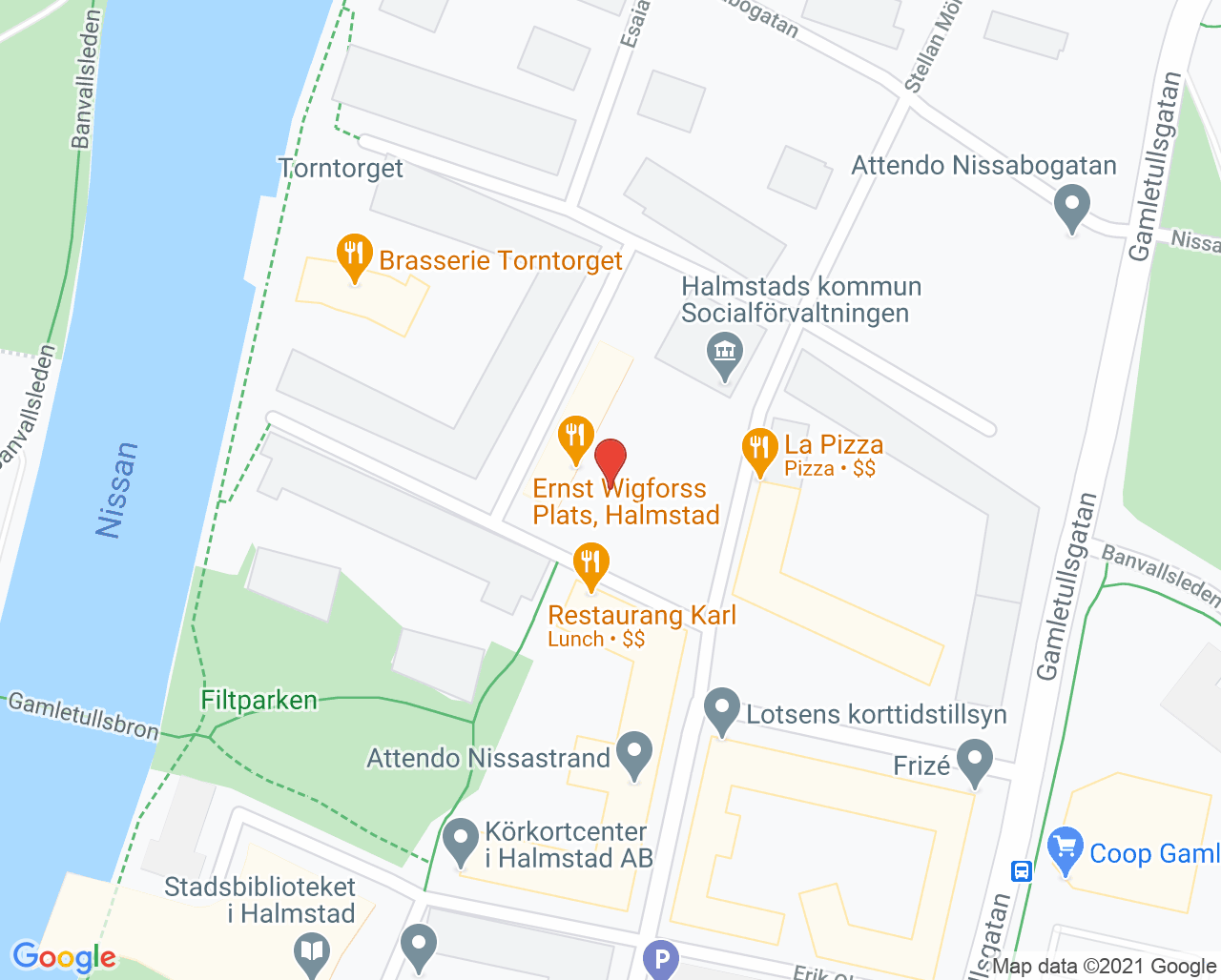 Karta till Placeringsenheten, Halmstad