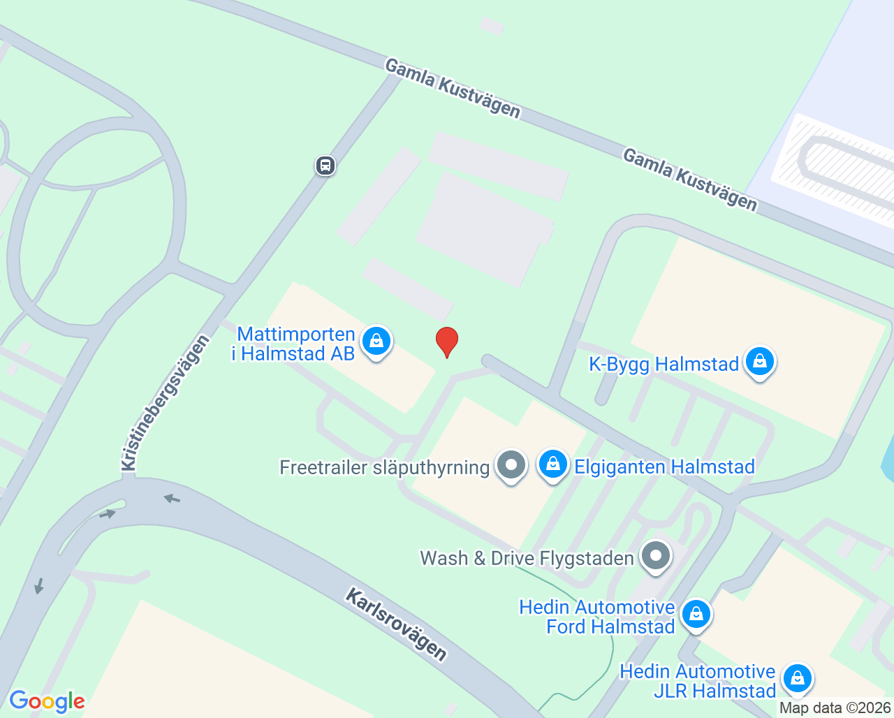 Karta till Simons Idrottsmottagning, Halmstad
