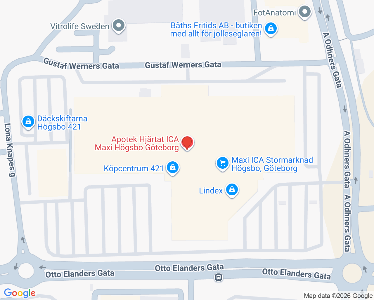 Karta till Min Doktor Högsbo, Göteborg