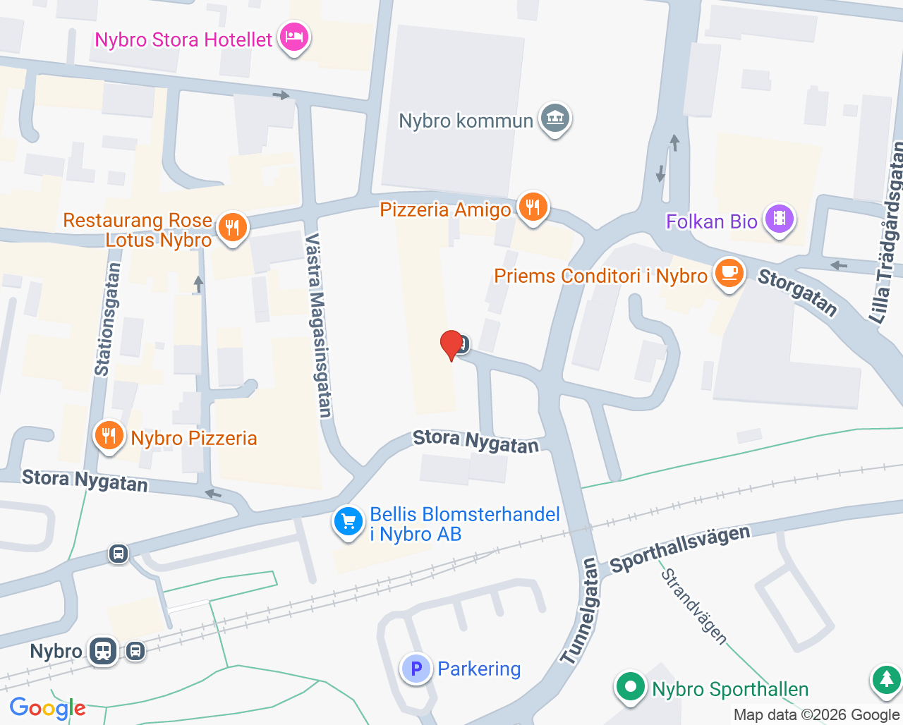 Karta till Psykiatrisk öppenvård Nybro