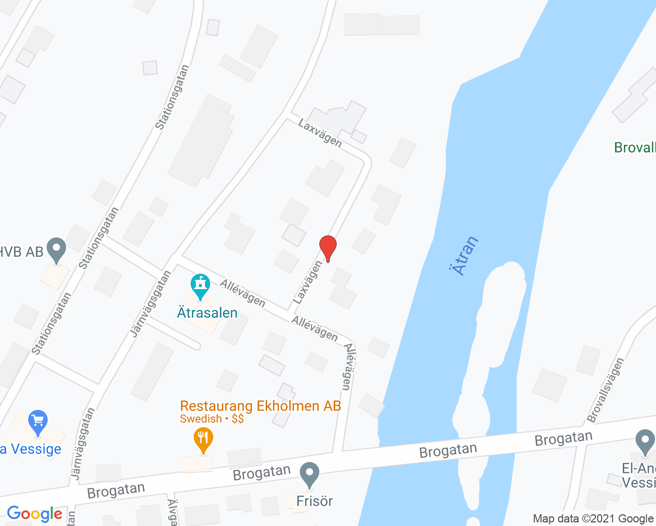 Karta till Distriktssköterskemottagningen Vessigebro