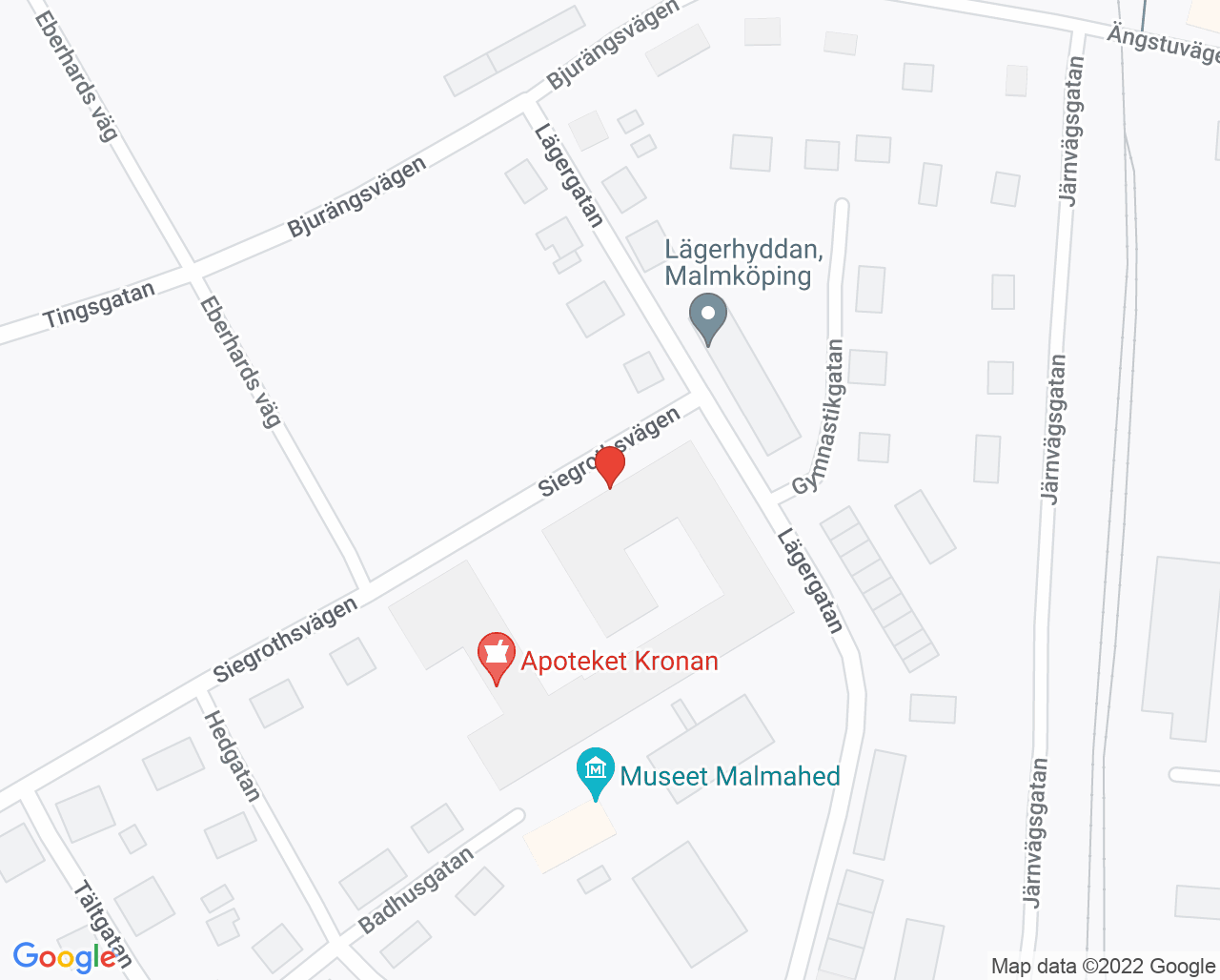 Karta till Rehabiliteringsmottagningen Vårdcentralen Malmköping, Region Sörmland