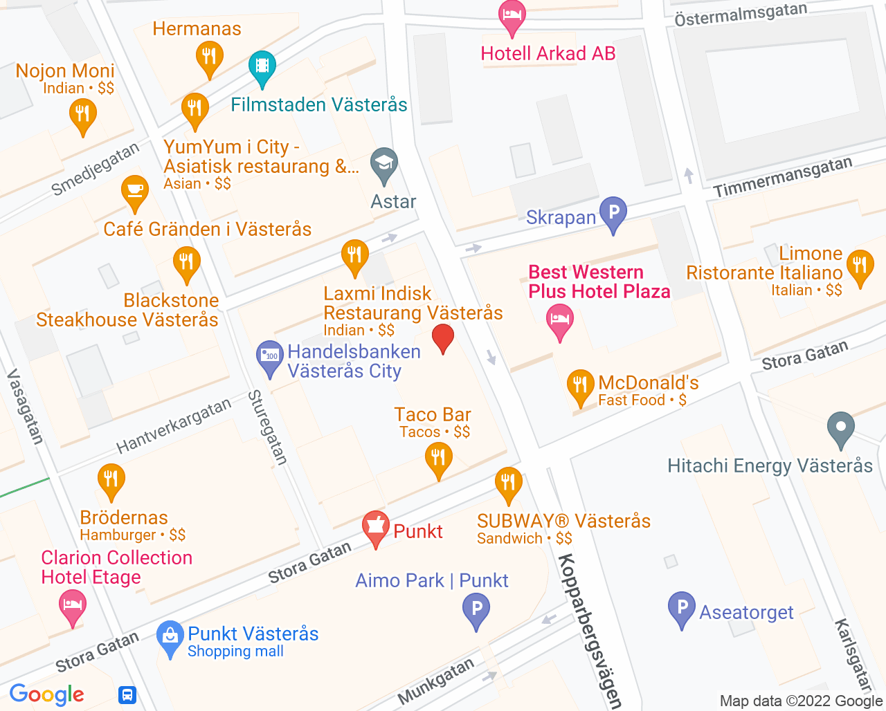 Karta till Närvården City Barnmorskemottagning, Västerås
