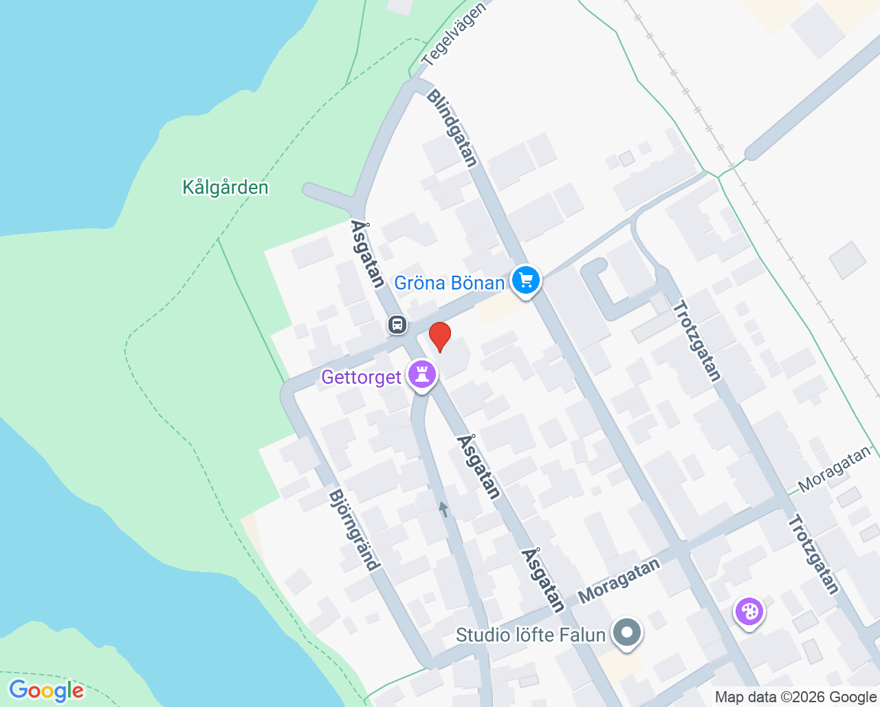 Karta till Narva Åderbråckscenter, Lund