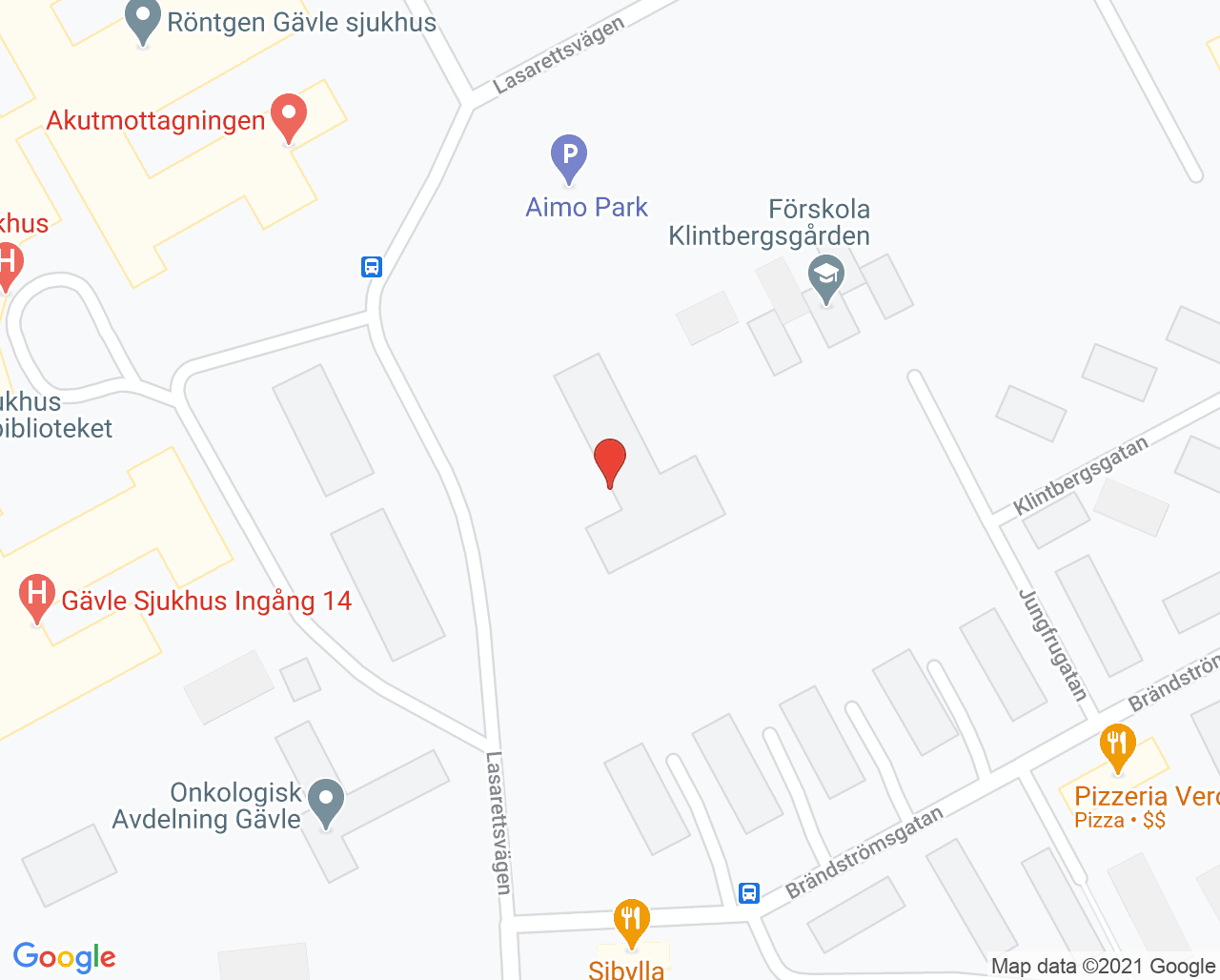 Karta till Logopedmottagning Gävle