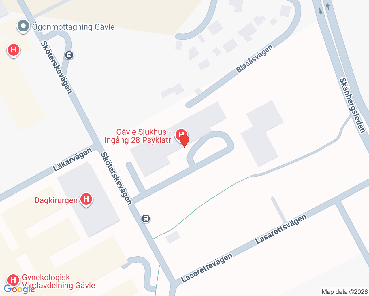 Karta till Laro-mottagning Gästrikland