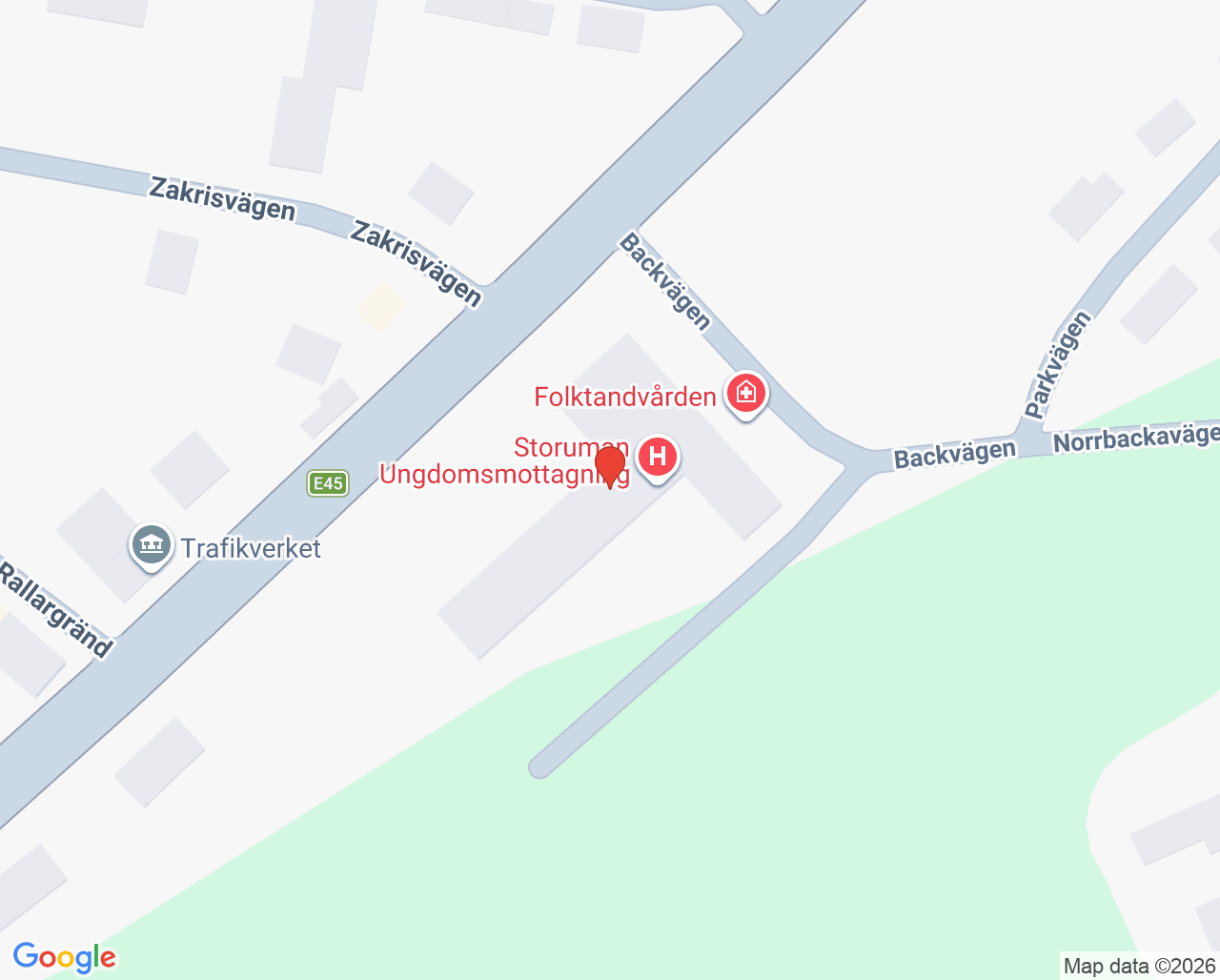 Karta till Psykiatri Storuman