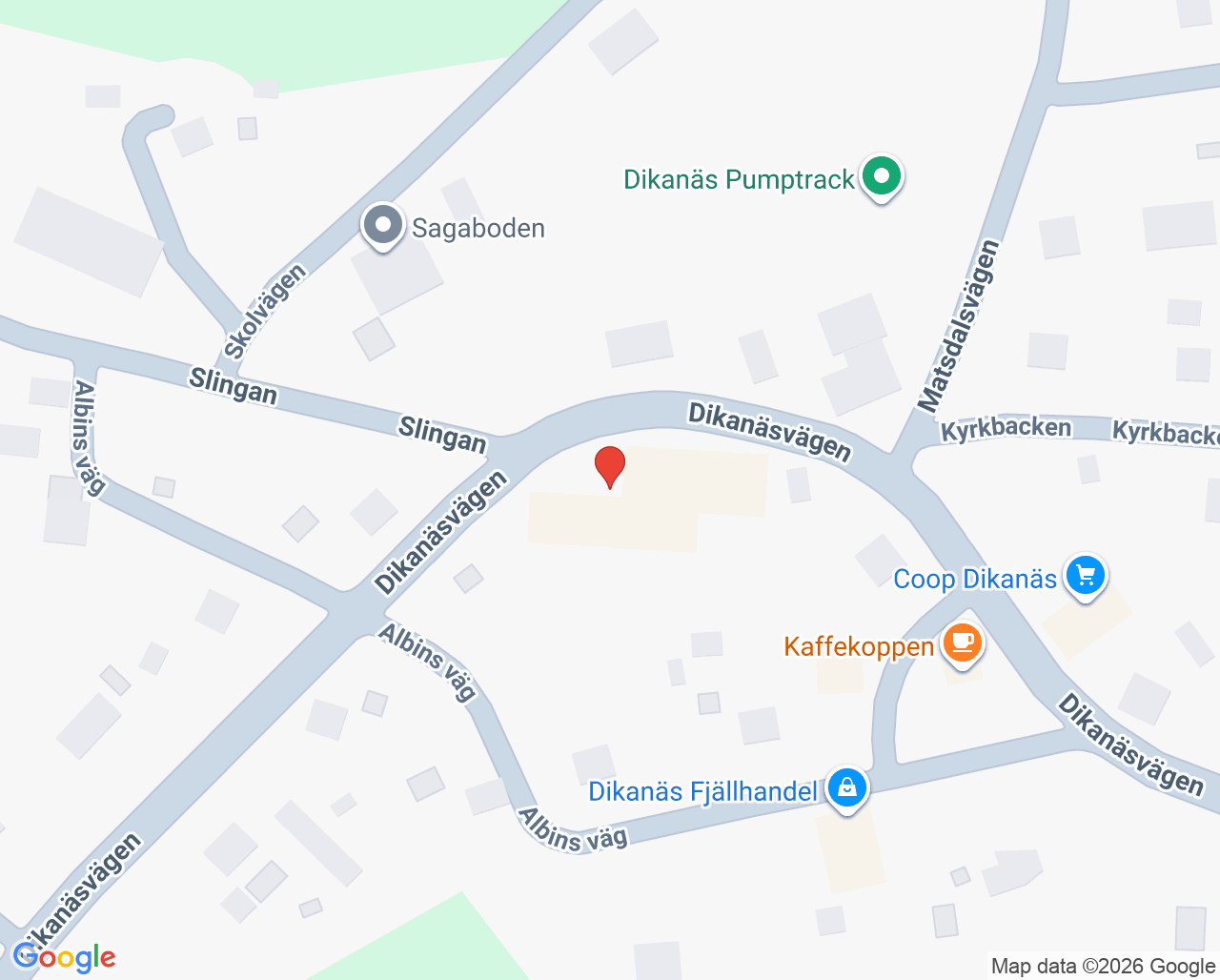 Karta till Distriktssköterskemottagning Dikanäs