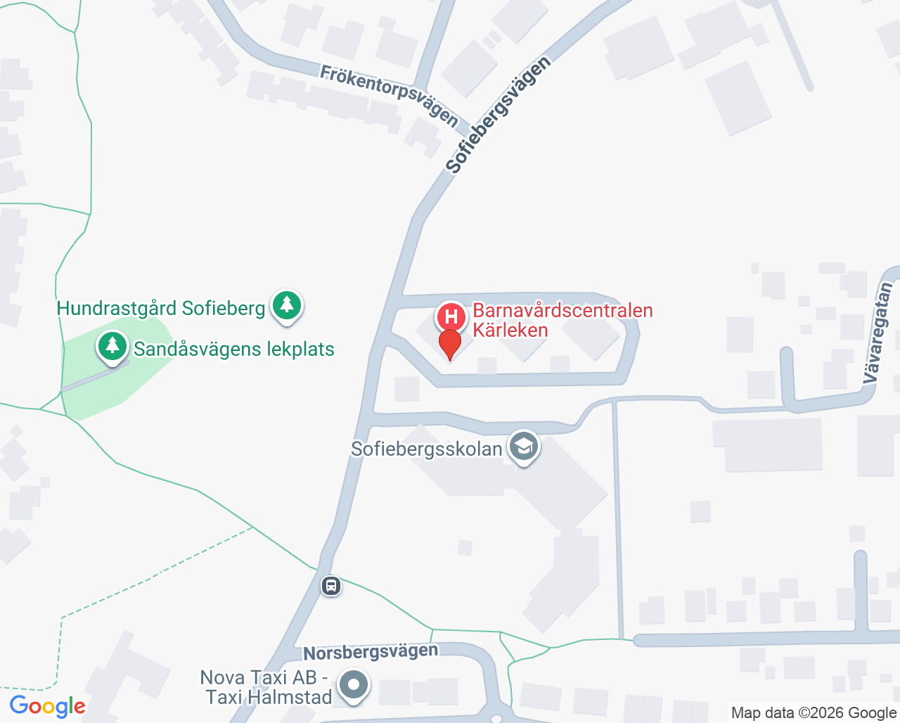 Karta till Provtagningen Kärleken, Halmstad