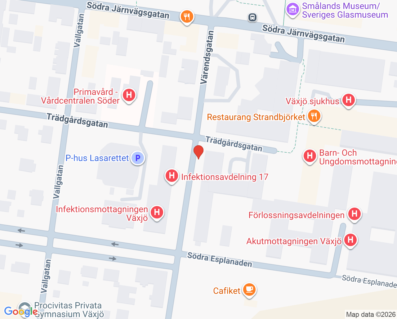 Karta till Cytologavdelningen