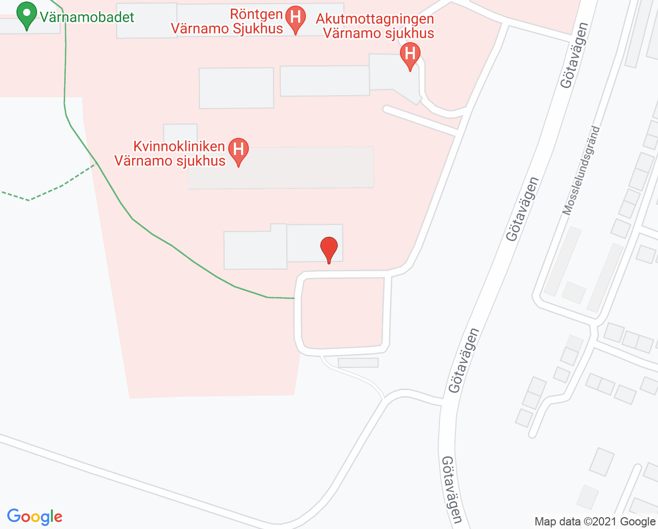 Karta till Närakut Värnamo