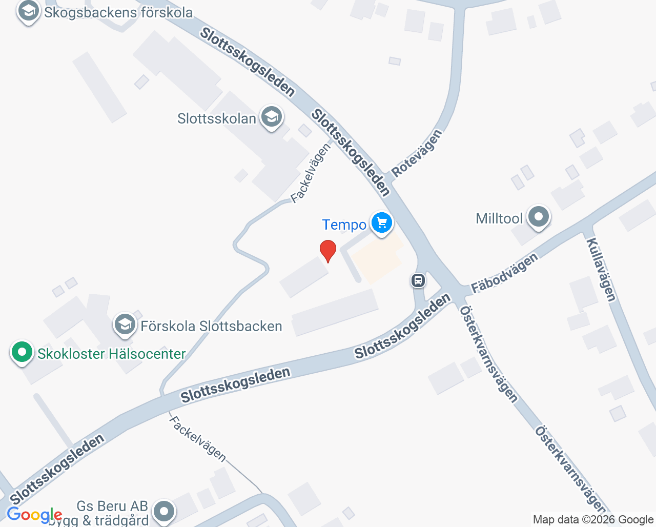 Karta till Barnavårdscentral Familjeläkarna Skokloster