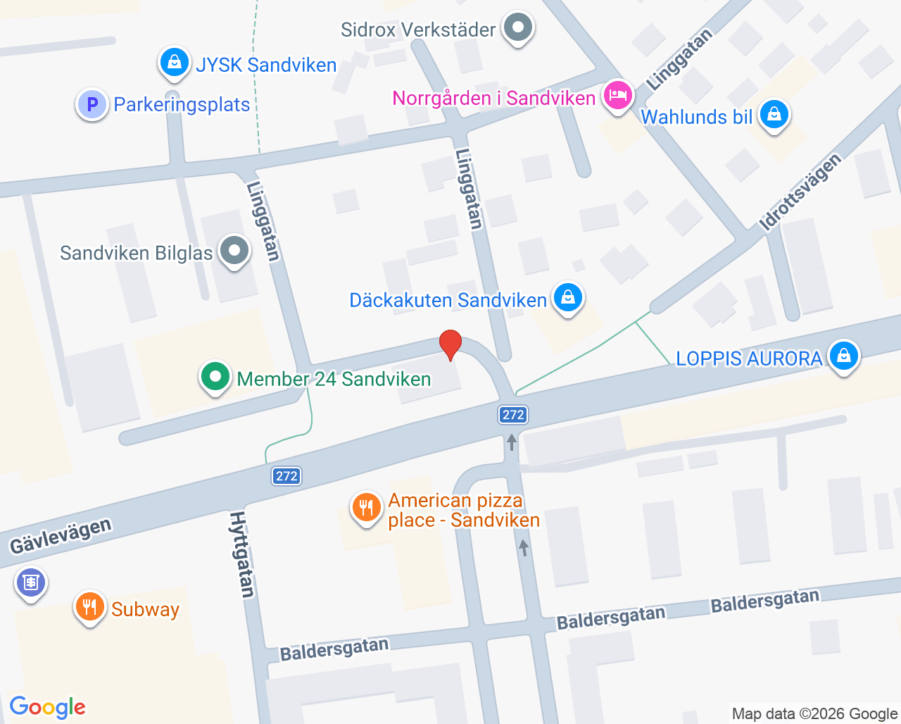 Karta till Smile Sandviken