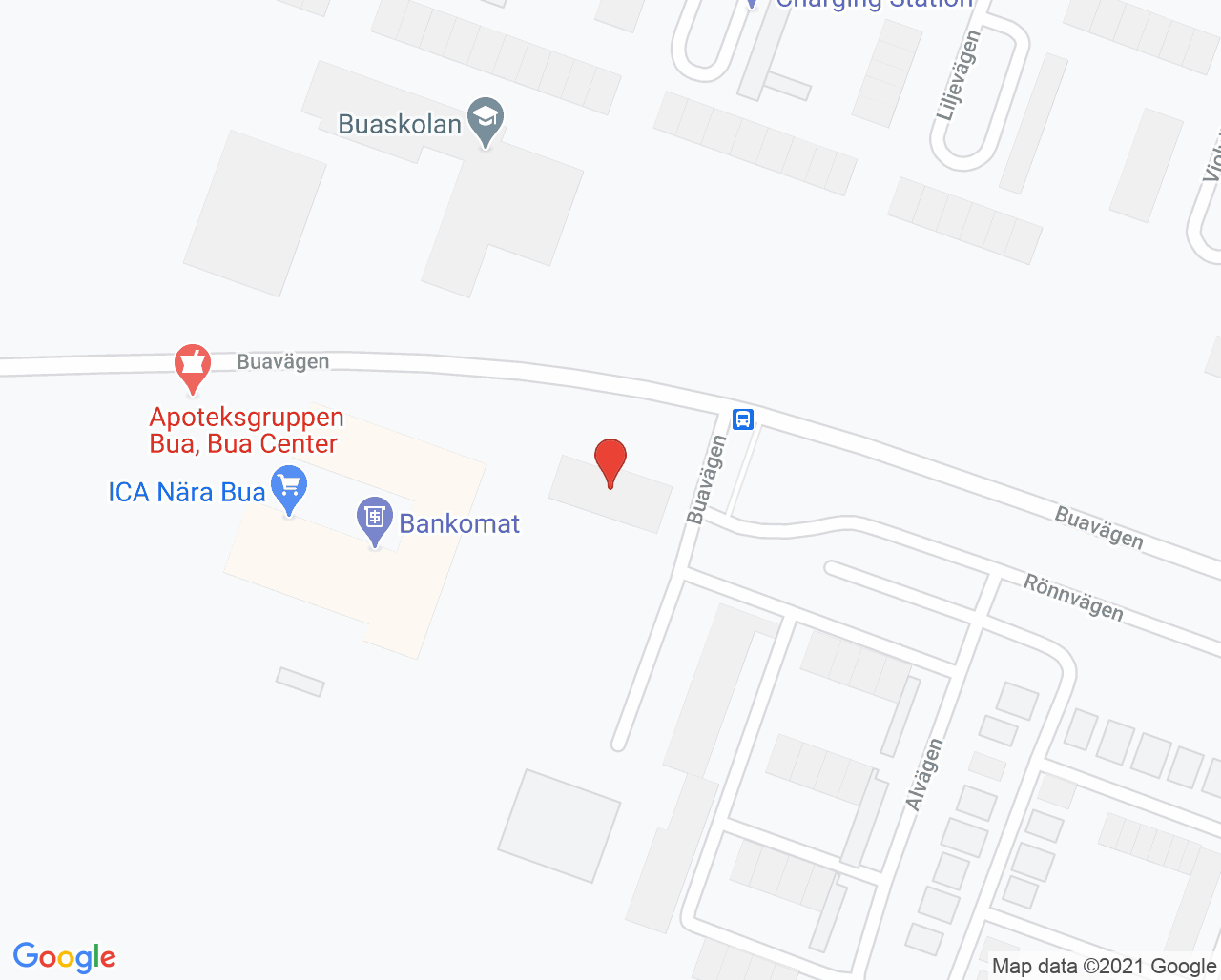 Karta till Barnavårdscentralen Bua