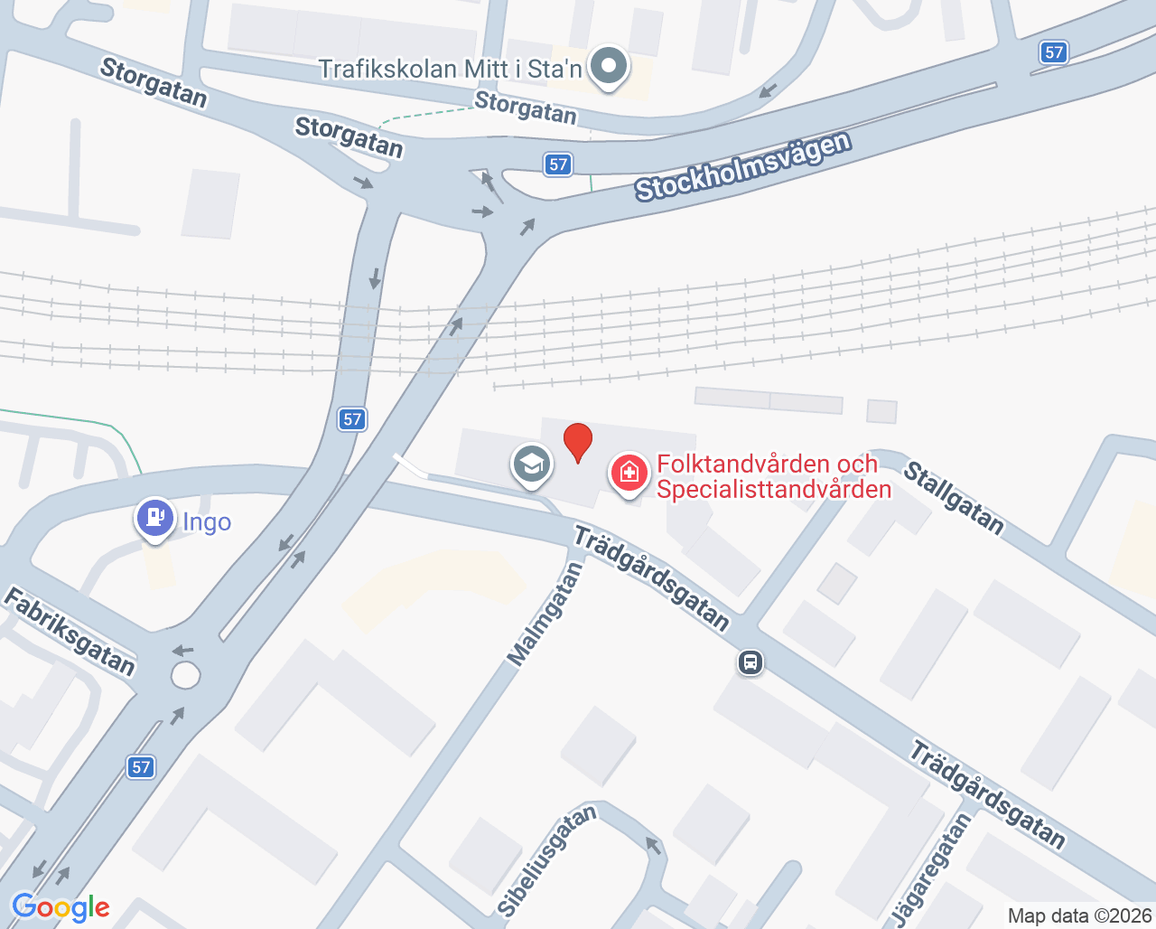 Karta till Specialisttandvården Katrineholm, Folktandvården Sörmland AB