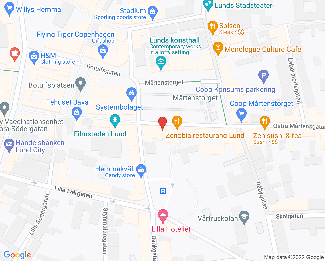 Karta till Synsam Recycling Outlet Lund