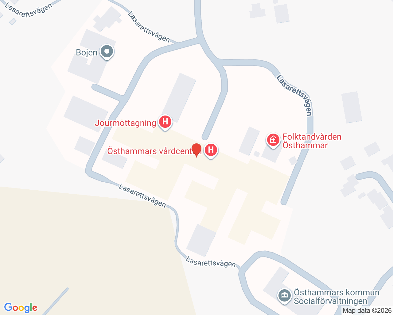 Karta till Barnavårdscentral Östhammars vårdcentral, Östhammar