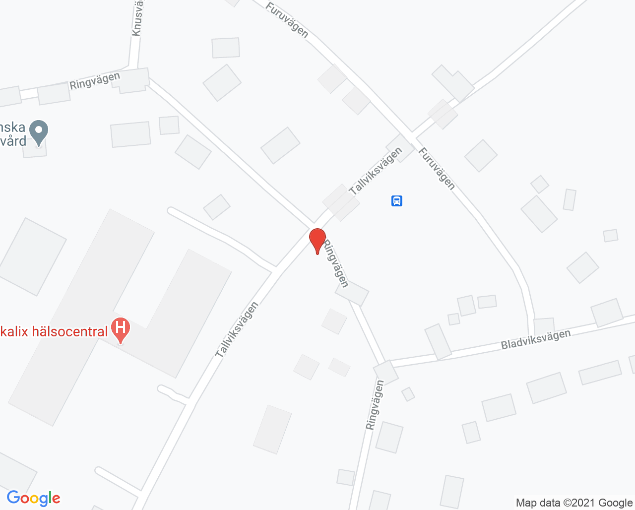 Karta till Överkalix hälsocentral, Division Nära