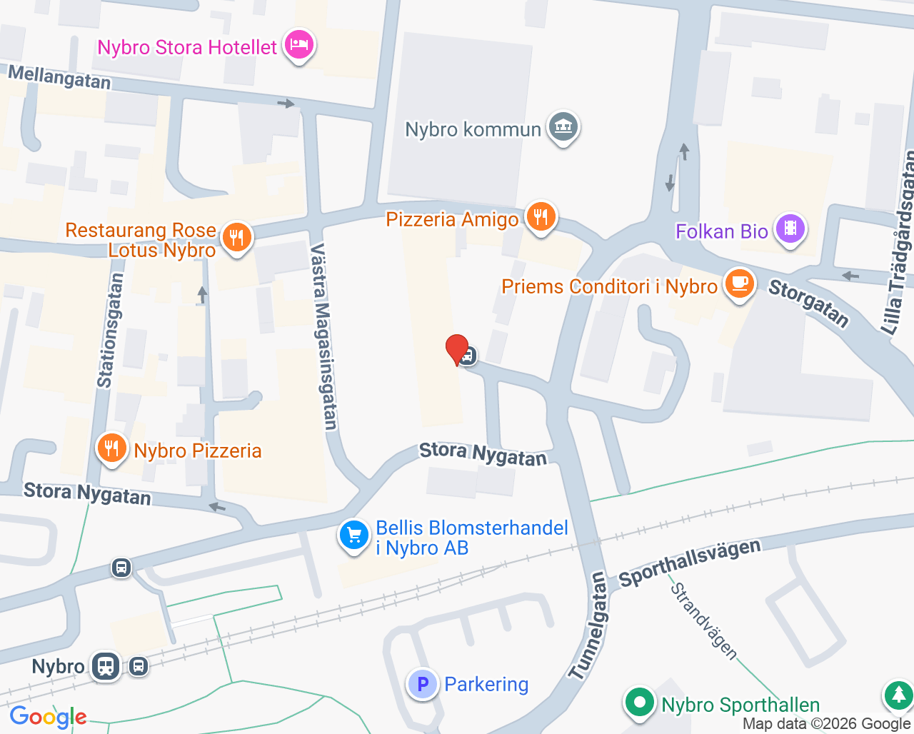 Karta till Achima Care Nybro Vårdcentral