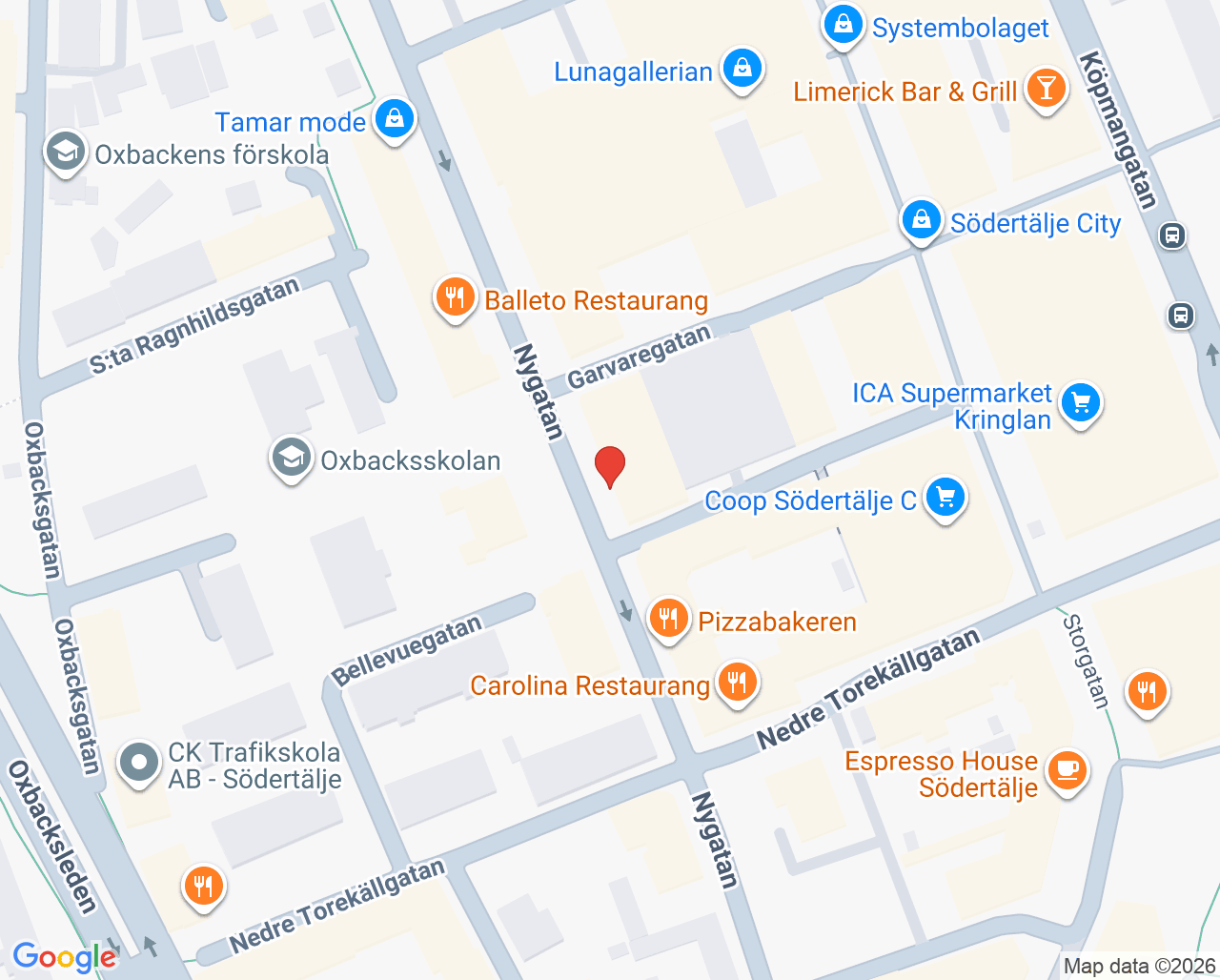 Karta till Specialistläkarmottagning Samier Hanna, Södertälje