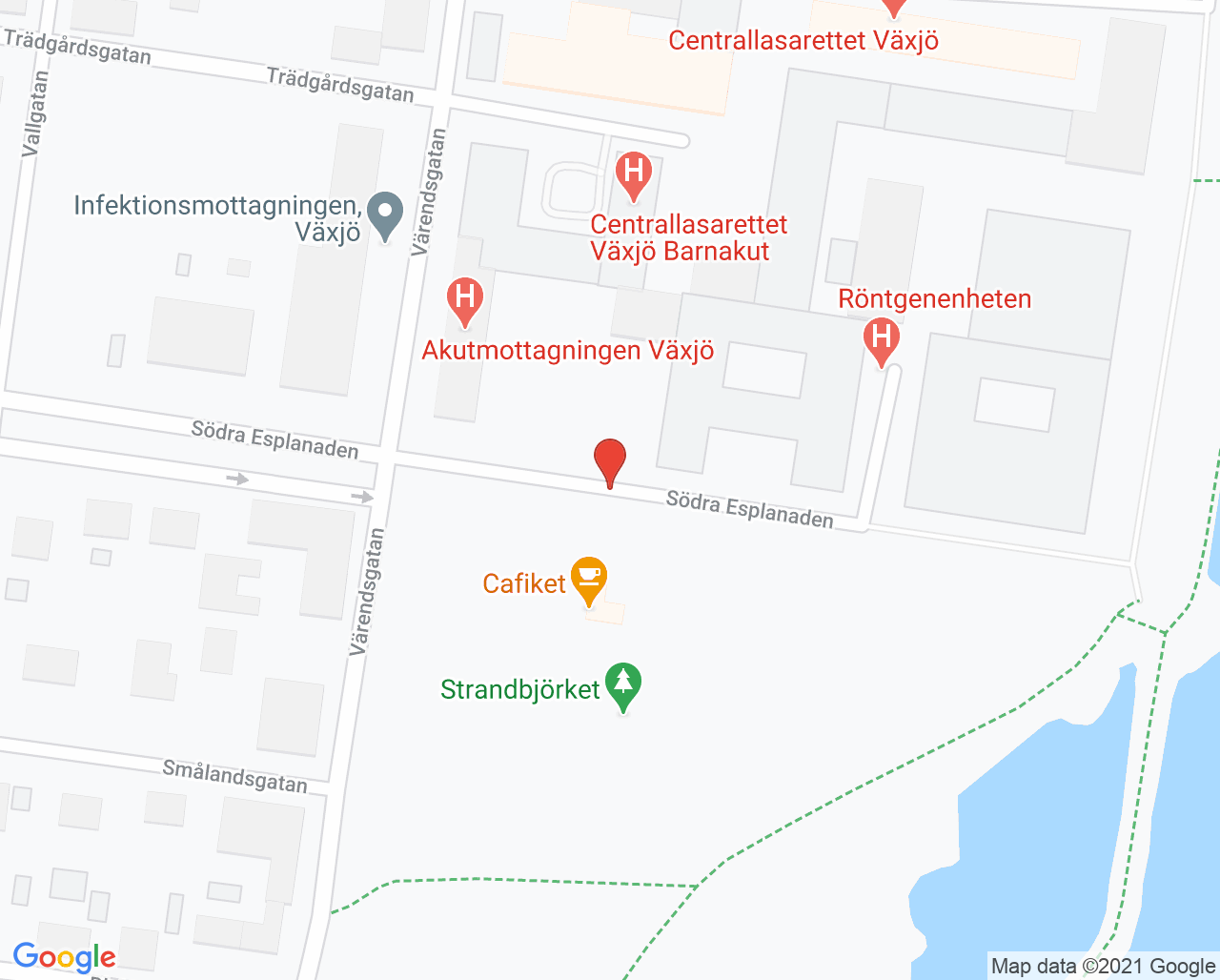 Karta till Pedodonti, Växjö