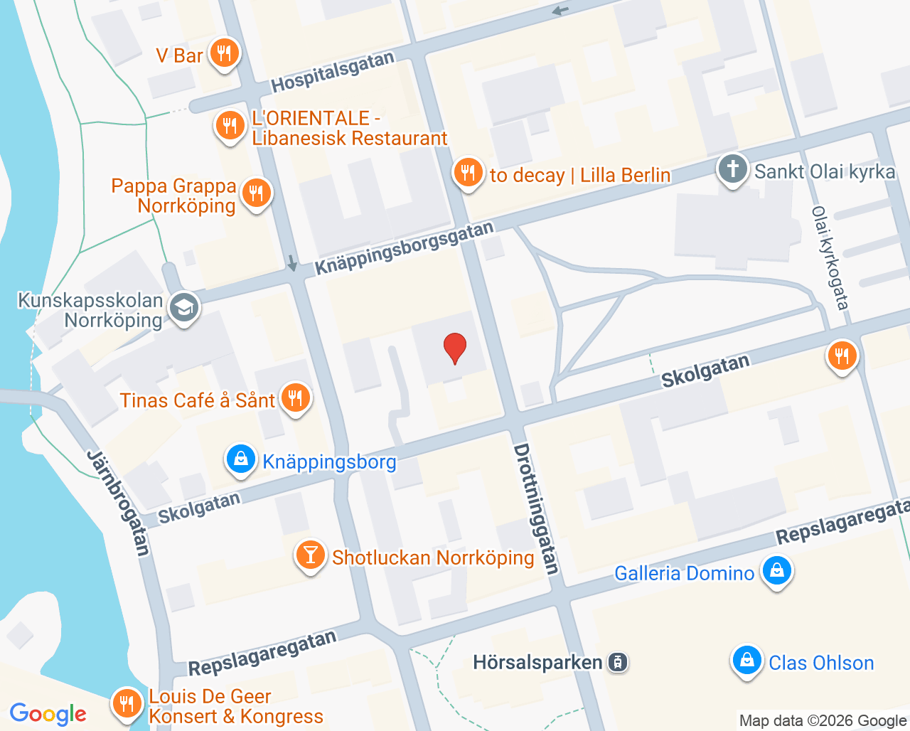 Karta till Smile Norrköping
