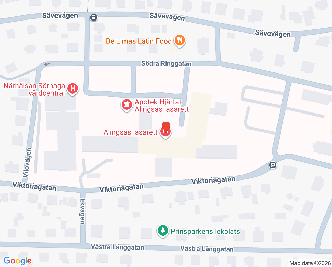 Karta till Provtagning Alingsås, Alingsås