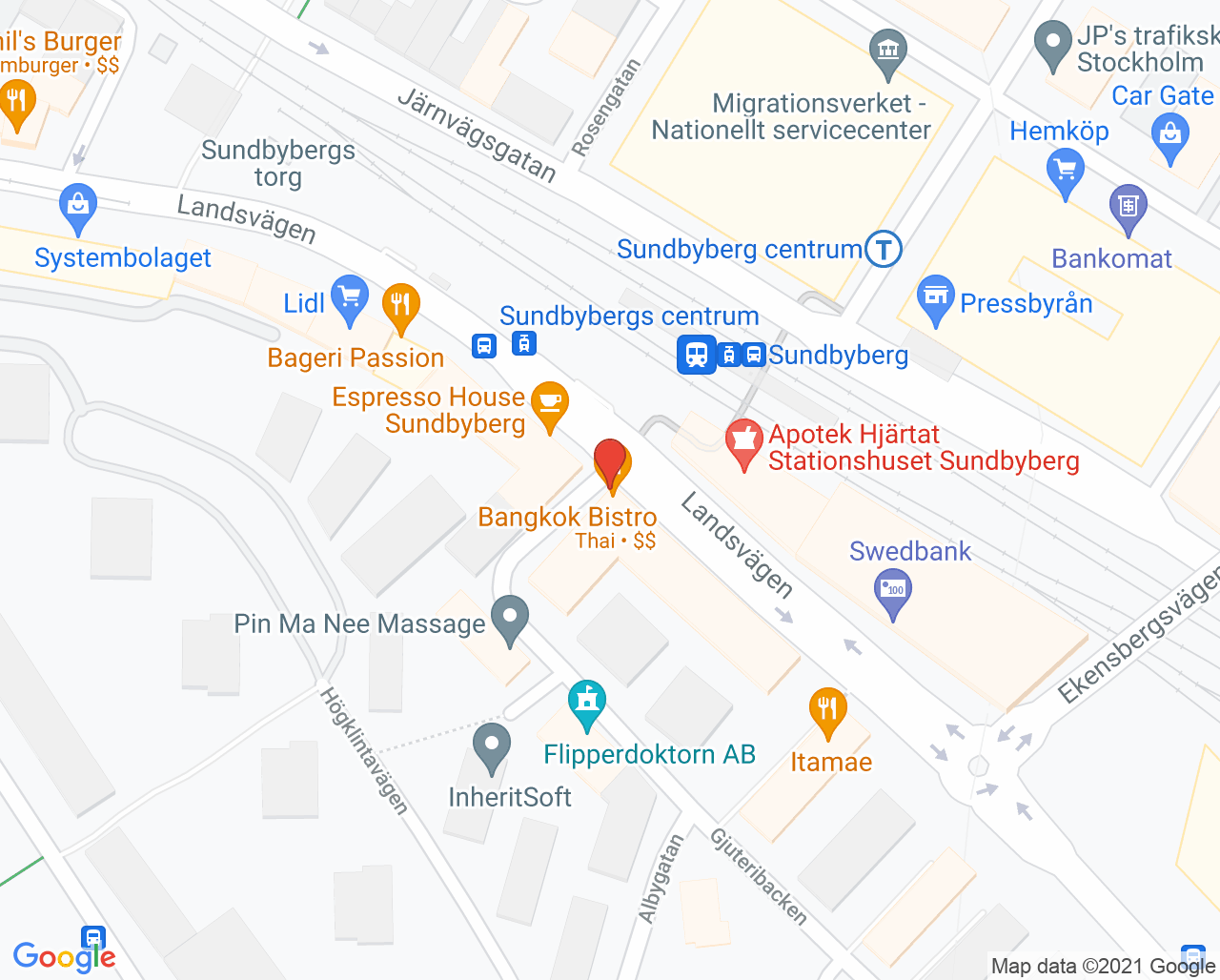 Karta till Tandregleringen Kronan AB, Sundbyberg