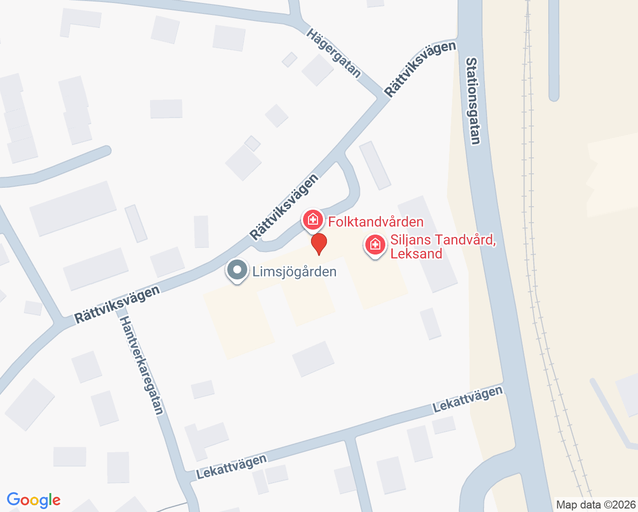 Karta till Vårdcentral Leksand