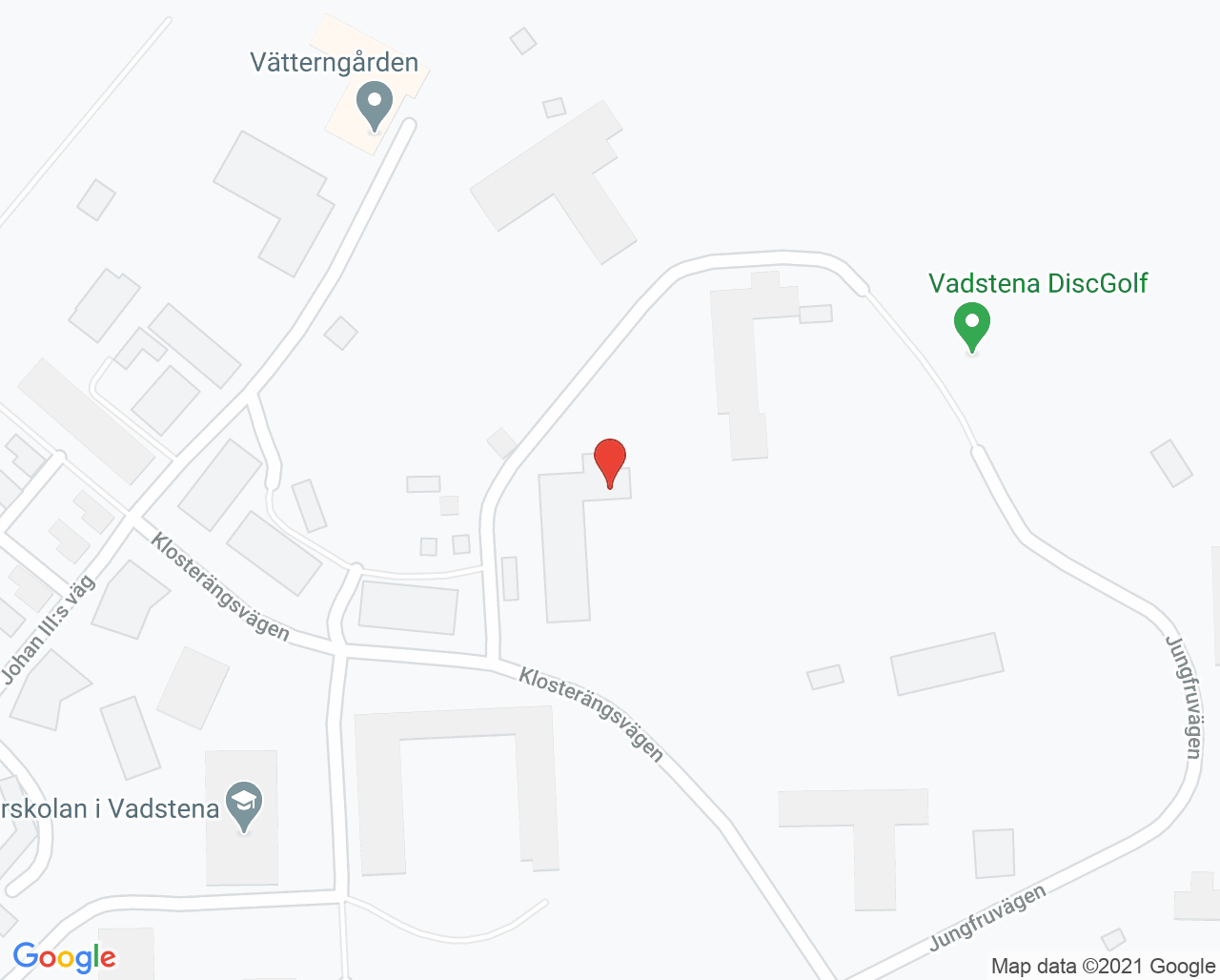 Karta till Avdelning B2, Rättspsykiatriska regionkliniken