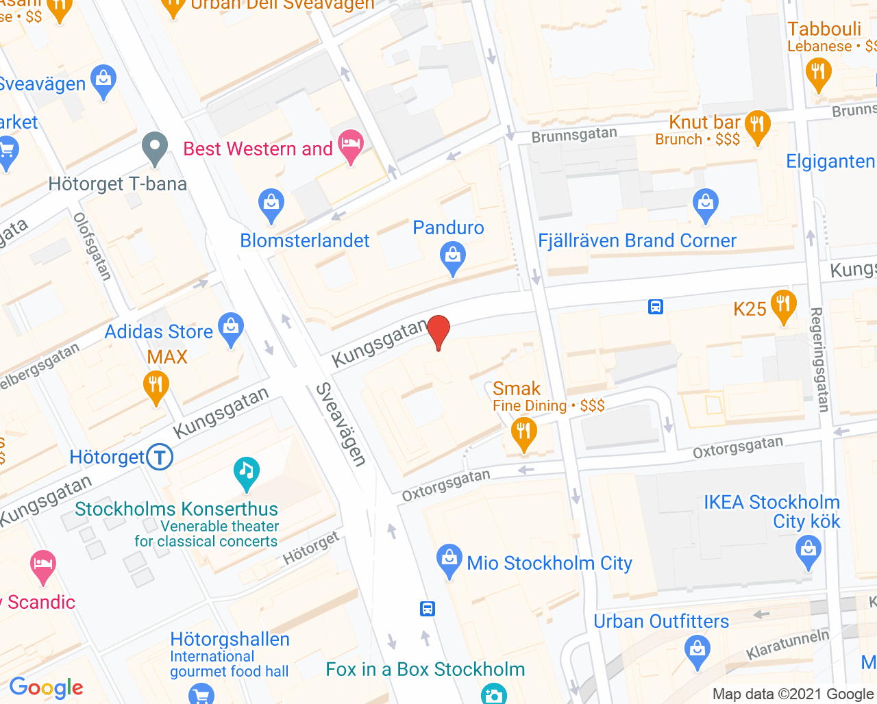 Karta till Tandläkare Riitta Alveryd-Yliheikkilä, Stockholm