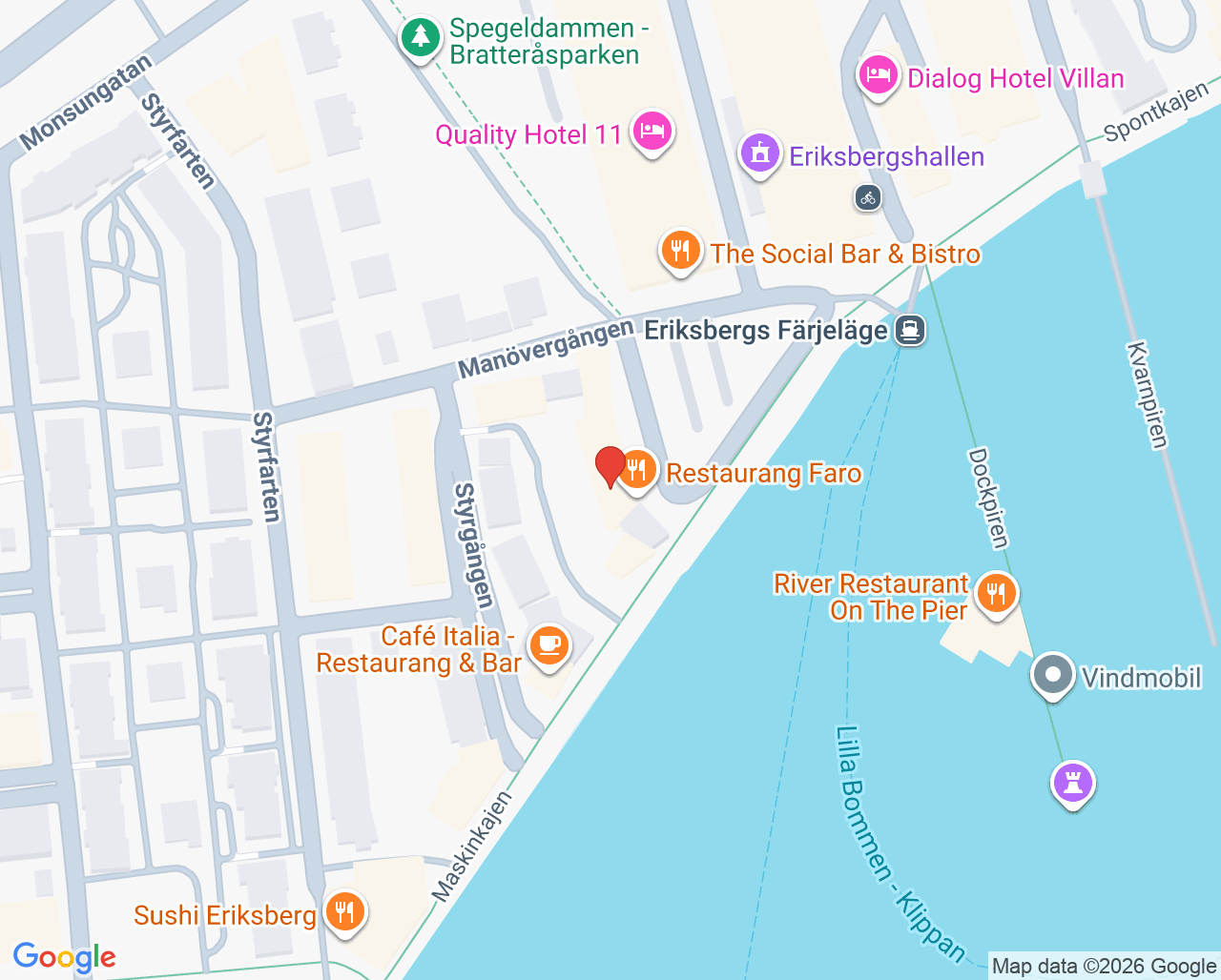 Karta till Elvanstandläkare Johan Damberg, Göteborg