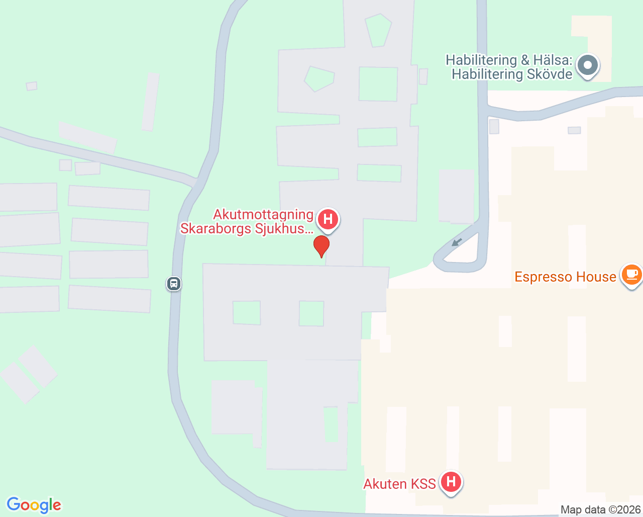 Karta till Akutmottagning Skövde
