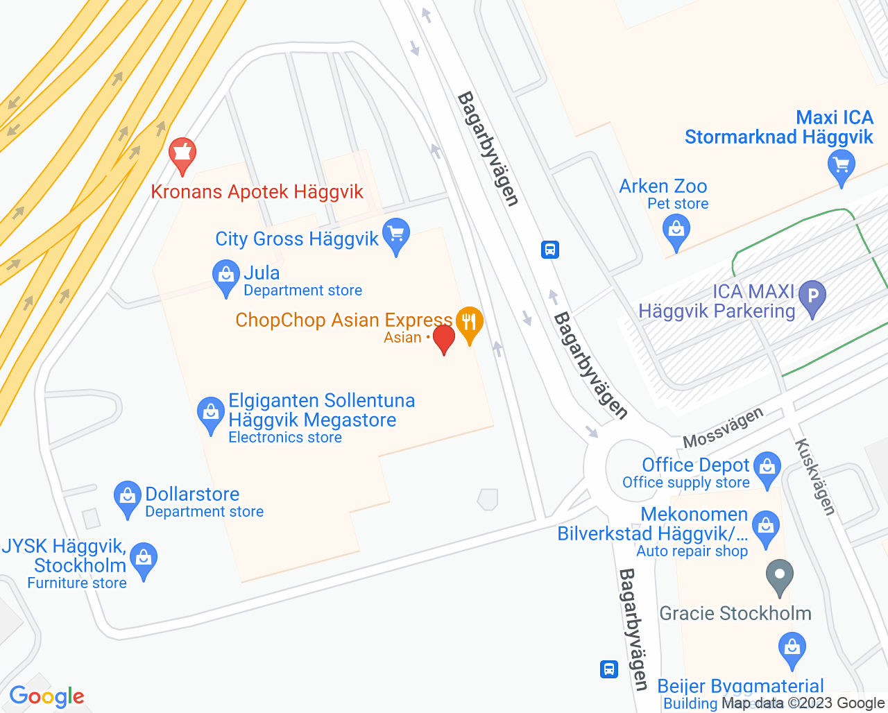 Karta till Aktivera Rehab Sollentuna