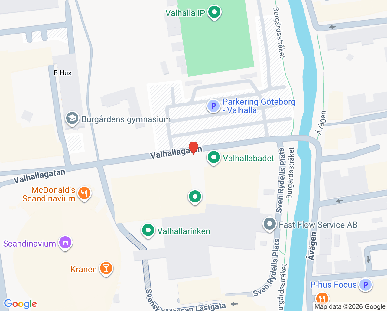Karta till Ekelund Fysioterapi, Göteborg