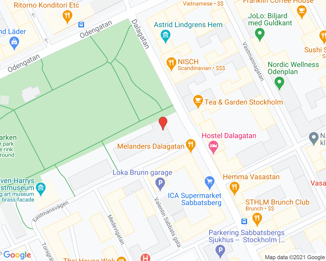 Karta till Folktandvården Eastmaninstitutet Bettfysiologi